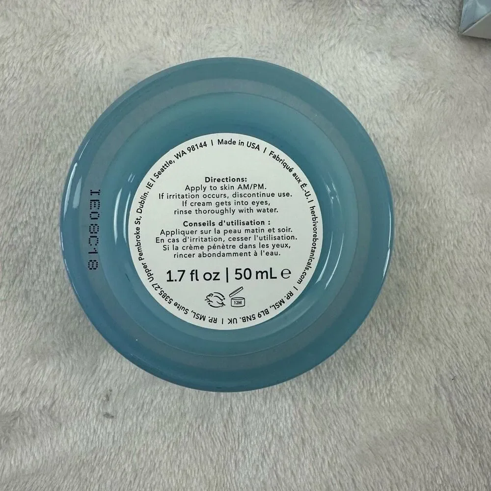 Herbivore 50mL Aquarius Pore Purifying BHA Cream Blue Tansy Moisturizer‎ NEW